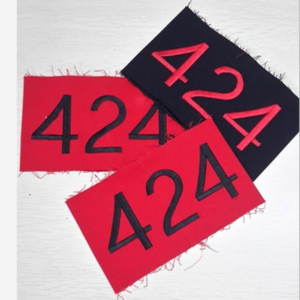

new 424 four two four letters print men arm badge armband hip hop armbands black red fashion accessories