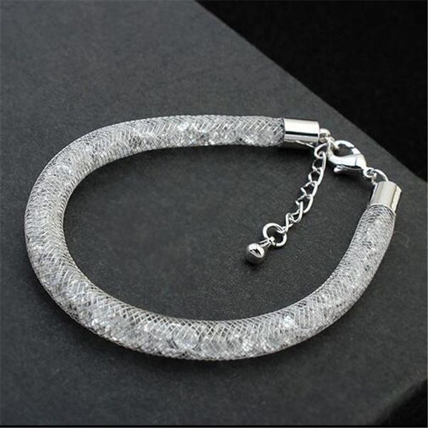 

austrian crystal charm bracelets for women vintage fashion jewelry wedding bridal brand design popular 24476, Golden;silver