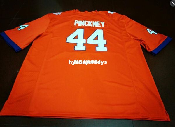 

men clemson tigers #44 nyles pinckney orange white college jersey or custom any name or number jersey, Black;red