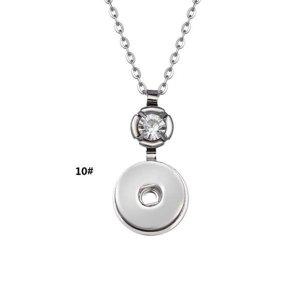 

snap button necklaces jewelry with rhinestone moon butterfly flower many styles choose mix order noosa pendants for sale, Silver