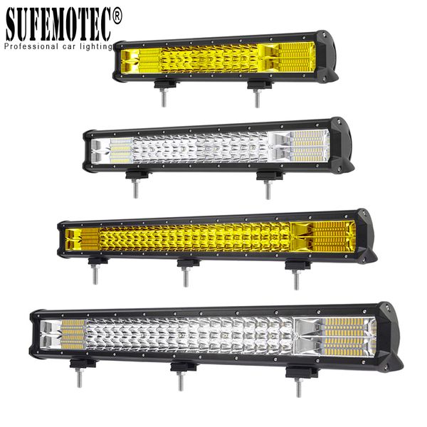 

23" 26" 28" 32 inch 3 row 12v 24v led bar for boat truck 4wd atv utv suv 4x4 offroad work light combo beam amber driving ligh