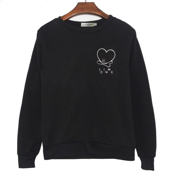 

Women Sweatshirts Kpop Bts Fans Club Fashion Bt21 Fleece Hoodies Ladies Sweatshirt Harajuku Moletom New Hot