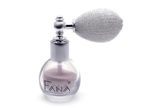 Hot fana beleza maquiagem diamante glitter pó fana spray com airbag Beleza Highlighter Shimmer Face Pó Eyeshadow 4 cores