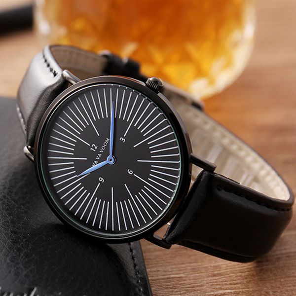 

va va voom mens watches ultra thin wrist watch men watch creative men's clock reloj hombre relogio montre, Slivery;brown