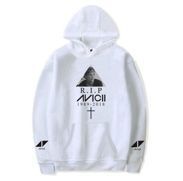 

men's hoodies & sweatshirts r.i.p avicii women men long sleeve sweatshirt hooded hip clothes plus size, Black