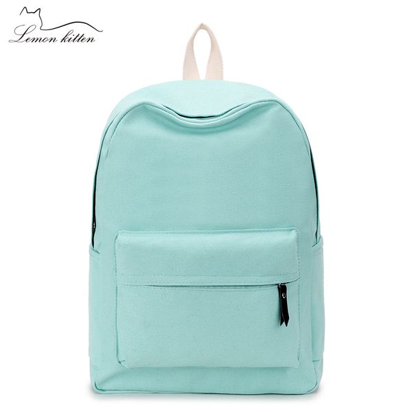 

lemon kitten japanese canvas solid school bag backpack for women young girl backpacks for adolescent girl female women backpacks