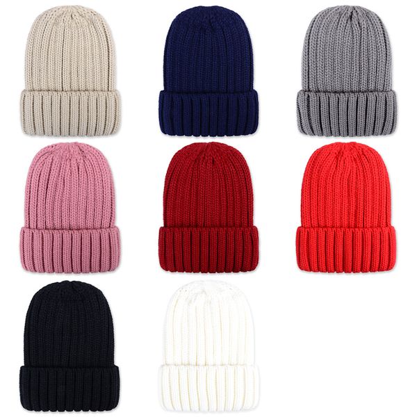 

cable style knit beanie for man woman winter warm elastic knitted ribbed beanie hat basic plain watch cap aa10063