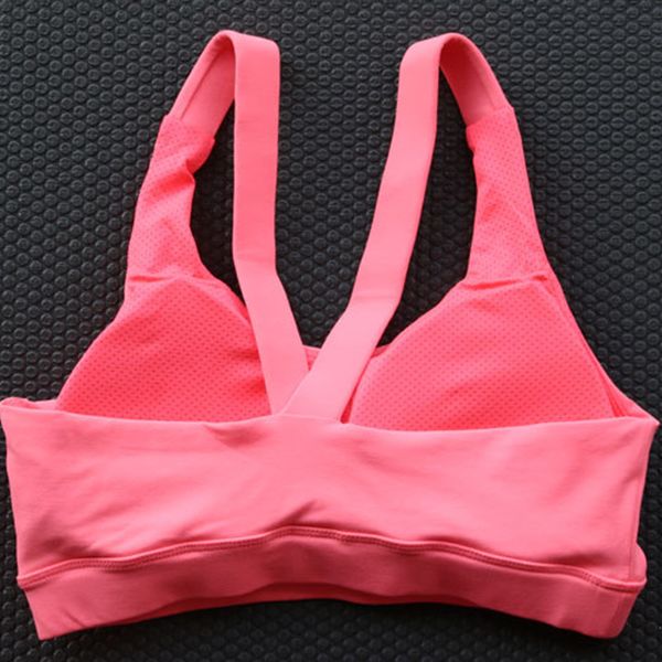 

v design sports bra plus size backless padded running yoga bra athletic tanks shockproof purple white black bralette
