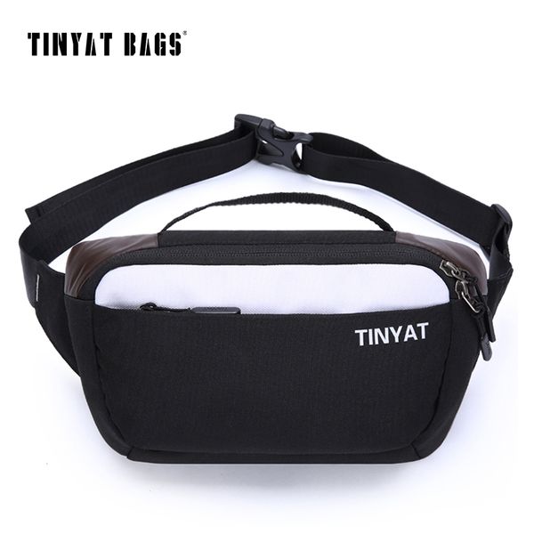 

tinyat men male waist bag men travel fanny pack waterproof nylon belt bag portable sling pocket bum money phone hip pack211