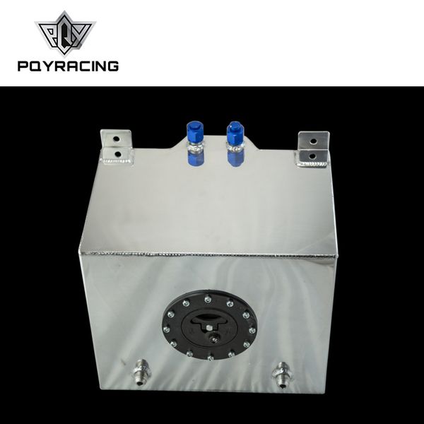 PQY RACING – 30 l Aluminium-Kraftstoffausgleichsbehälter, hochglanzpoliert, Brennstoffzellenschaum innen, ohne Sensor PQY-TK67