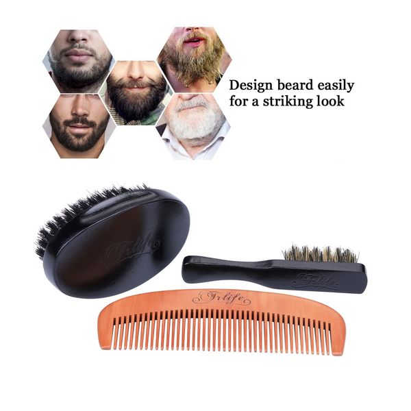 

Beard Grooming Kit Best Beard Brush & Comb Kit for Men Beard / Mustache 2018 Brush Boar Bristle Comb