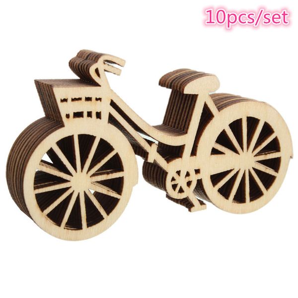 

Vintage wooden bicycle ornament 10pc et diy handmade bike craft party birthday wedding chri tma decoration for home navidad lz1418