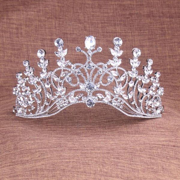

gorgeous sparkling silver crystal bridal tiaras wedding pageant prom crown hairbands for brides hair jewelry headpiece 2018 new, Slivery;golden