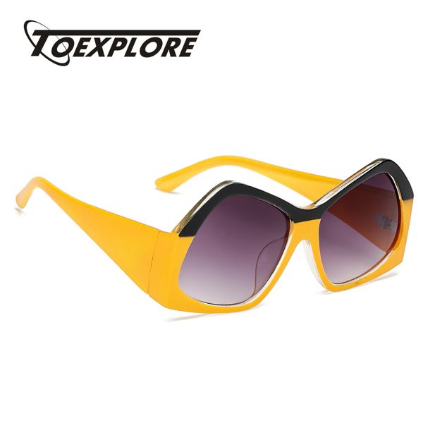 

toexplore fashion men women sunglasses polygone brand designer eyewear mirror luxury vintage new sun glasses uv400, White;black
