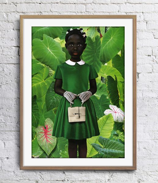 

ruud van empel standing in green green dress art poster wall decor pictures art print home decor poster unframe 16 24 36 47 inches