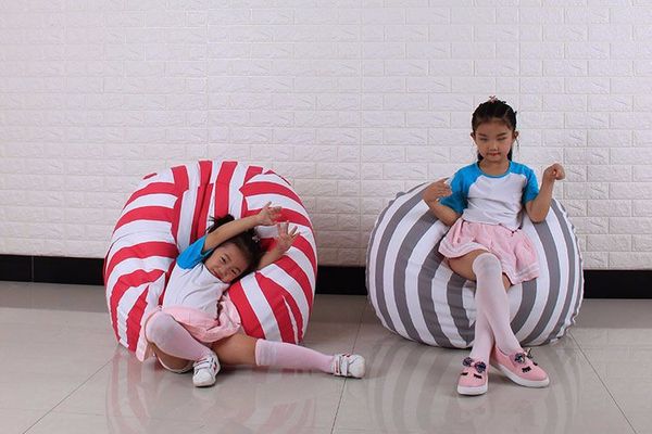 18 inç Depolama Fasulye Torbaları Beanbag Sandalye Çocuk Odası Dolması Hayvan Bebekler Organizatör Peluş Oyuncaklar Çanta Bebek Oyun Mat lin3540