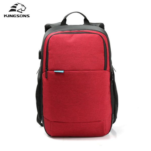 

kingsons fashion men large capacity rechargeable business backpack big capacity lapbag teenager waterproof travel bag