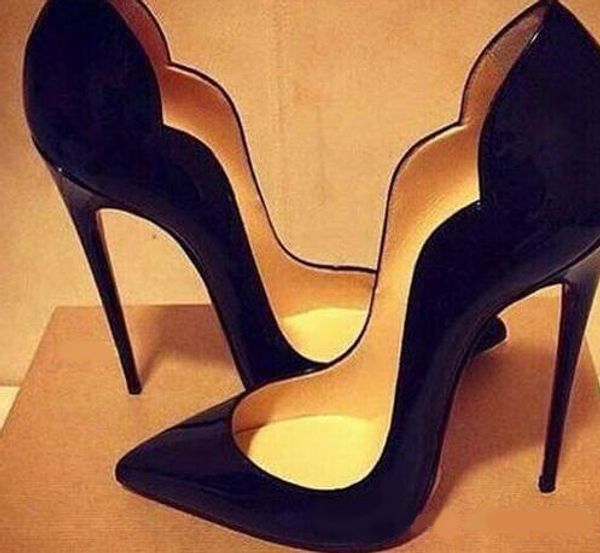 

fashion women pumps womens red bottom shoes brand high heels stilettos pumps shoes for women party wedding shoes woman high heels, Black