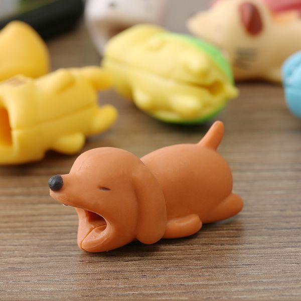

retail cable bite protector chompers animal cute winder tiger cable dog shape earphones accessories and parts drop shipping