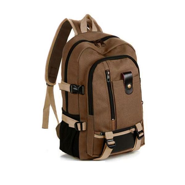 

coneed 2018 new men fashion backpack vintage travel canvas leather backpack sport rucksack satchel school hiking bag oc4 45