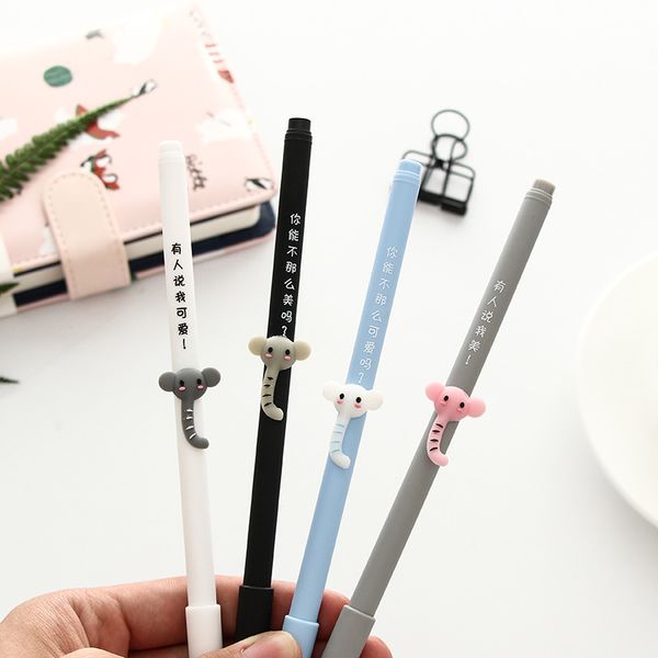 

new 12pcs/set creative cartoon cute baby elephant nose gel-ink pen writing stationery school student child friend pens gift