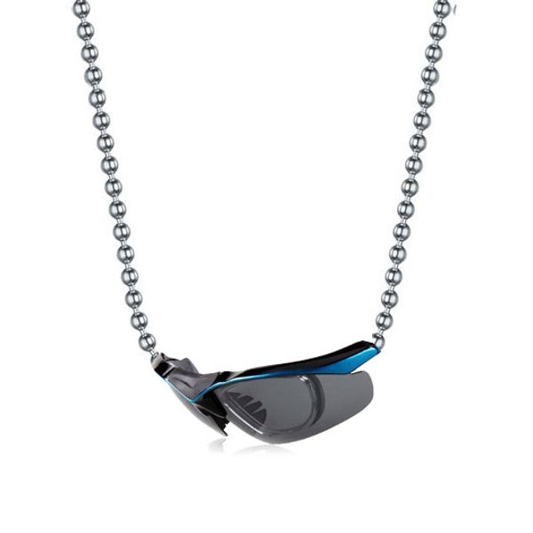 

sunglasses necklace color blue, Silver