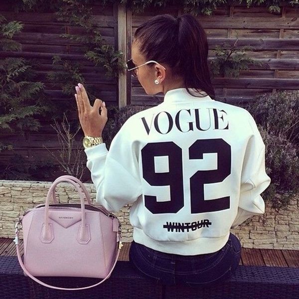 

Осень повседневная куртки дамы белый черный молния передняя стенд воротник с дли