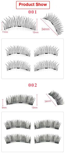 

magnetic false eyelashes 3 magnet hand made fake lashes makeup accessory 19 styles dhl free