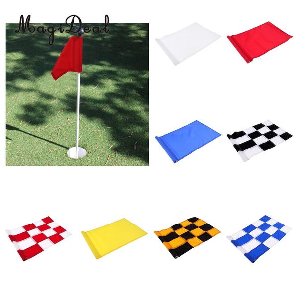 

magideal golf flag backyard practice golf hole pole cup flag nylon putting green flags 510mm x 350mm sports accessories
