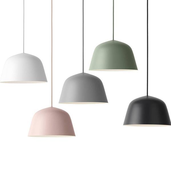 

modern simple pendant lights colorful macaron hanging light pink green white single head droplight for kids room bedroom restaurant light