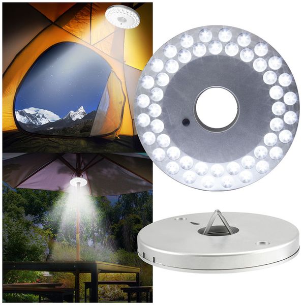 

48 led открытый зонтик ночь белая лампа полюс свет двор сад газон идеально подходит для поездки путешествия пешие прогулки кемпинг мероприят