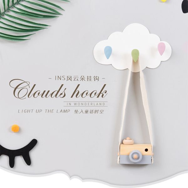 

1pcs pp the clouds self adhesive three in one display racks hook up keys holder multi-purpose accept take in tool set