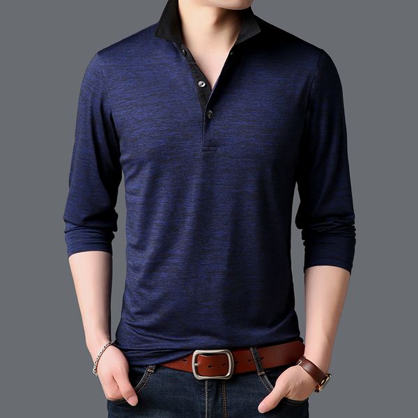 

2019 новинка бренды рубашки поло мужчины британский стиль воротник рубашки уличная одежда slim fit с длинным рукавом поло рубашка повседневн, White;black