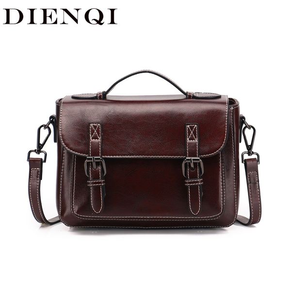 

dienqi vintage satchels genuine leather messenger bags women leather handbags ladies small crossbody bags for women sac a main