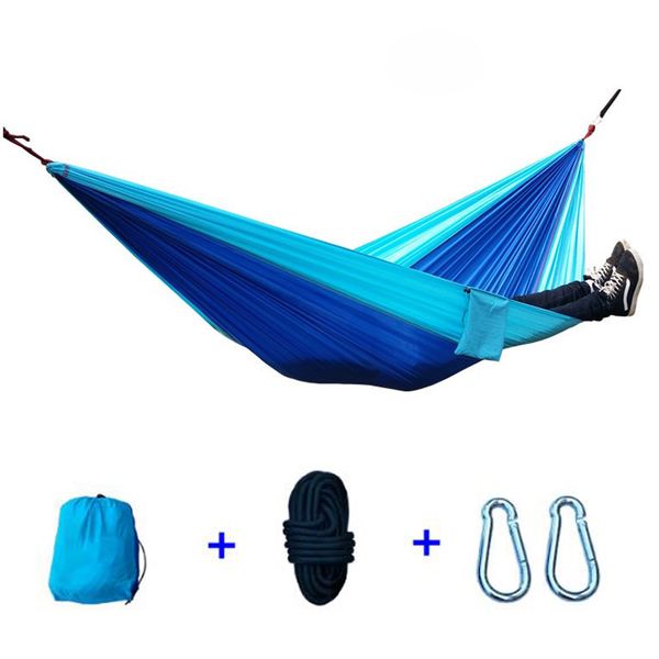 

230*90cm parachute portable nylon single person hammock swing sleeping bed garden outdoor camping travel furniture survival hammock
