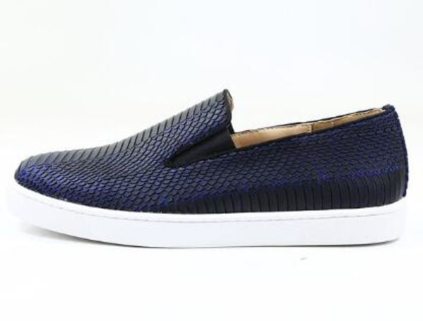snakeskin slip on shoes