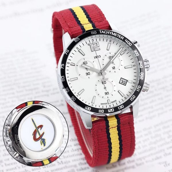 

men sport watch design for basketball team fans all function work quartz watches 1853 date good quality, Slivery;brown