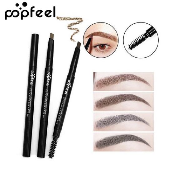 

popfeel double-end automatic eyebrow pencils waterproof long lasting brown pigments eyebrow tattoo makeup eye brow pen cosmetic