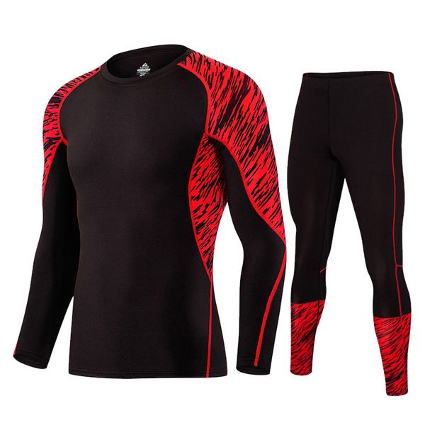 

2018 new mens running set compression clothing sportswear for men sports tights shirts +athletic pants 2 piece tracksuit men 3xl, Black;blue