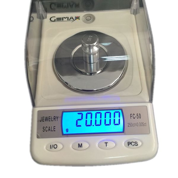 Freeshipping 50g 0.001 g Takı Elmas Gem Carat Digital Elektronik Taşınabilir Yüksek Hassas Sayma Laboratuvar Bakiye 6units FC-50 Scales