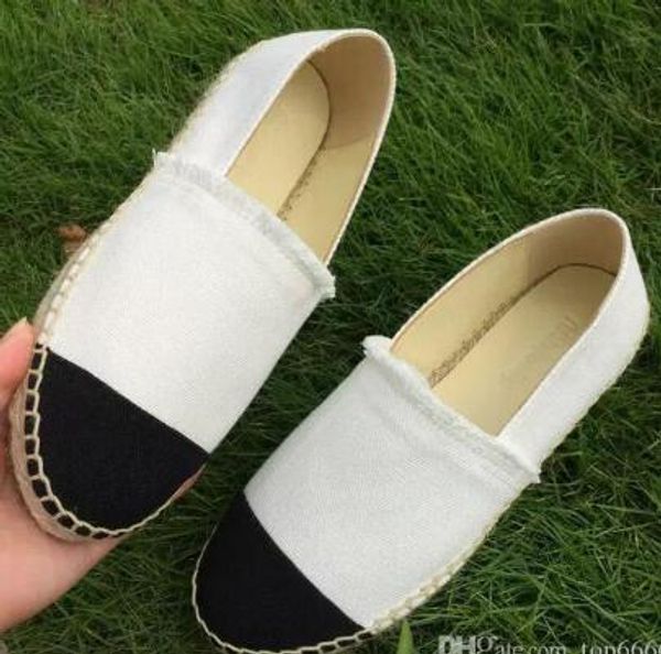 

2018 quality Brand designer espadrilles genuine leather Thick soles canvas shoes women's Platform shoes fashion flats shoes Plus Size 35-42