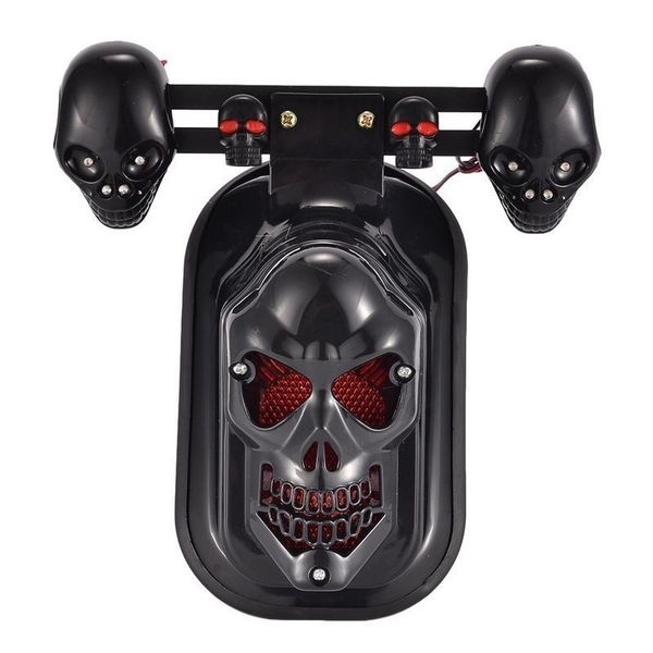Skull Turn Signal Brake Rear Tail Light Fits Harley Chopper Motorcycle Quad ATV