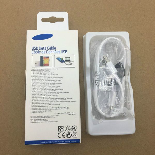 

100pc 100 genuine original 1 5m note 4 micro u b data ync charger cable for am ung note4 edge 6 7 with retail box