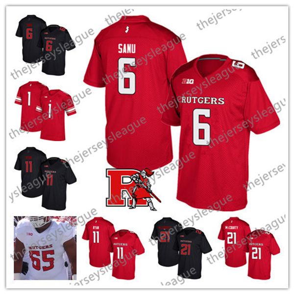 

rutgers scarlet knights #21 jason mccourty 6 mohamed sanu 11 logan ryan red black white stitched ncaa college football jerseys