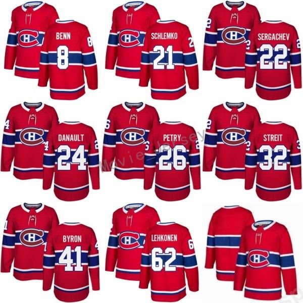 

2018 New Season Montreal Canadiens Jersey 26 Jeff Petry 41 Paul Byron 24 Phillip Danault 22 Karl Alzner Custom Ice Jerseys Red