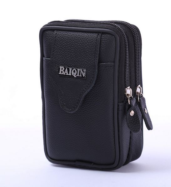 

by dhl or ems 50pcs men leather vintage cell hip belt bum purse pack waist bag pouch