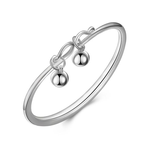 

new arrivals 925 sterling silver fashion simple elegant natural bangle bracelets fine jewelry making for women gifts svb073, Black