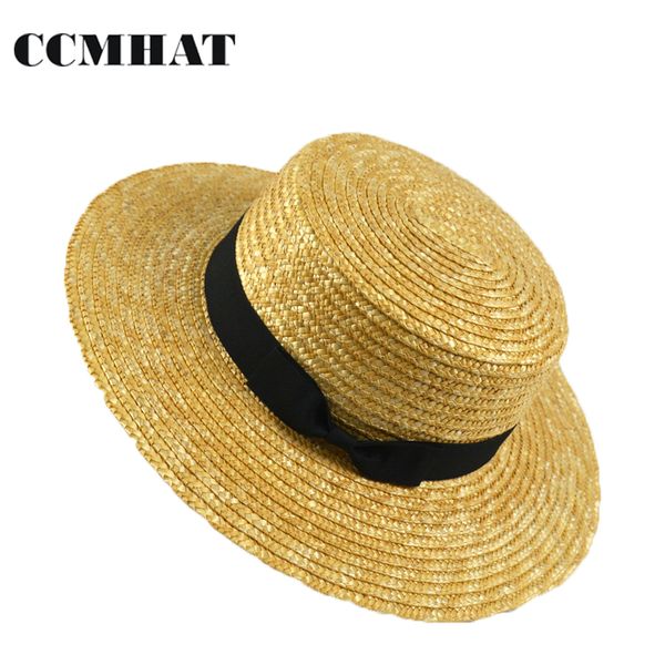 

ccmhat women wide brim straw hat fashion chapeau paille summer lady sun hats boater wheat panama beach hats chapeu feminino caps, Blue;gray