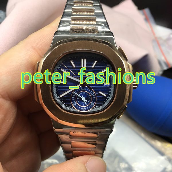

Luxury fa hion men 039 brand watche bi ro e gold tainle teel waterproof watch automatic parrot piral port watch