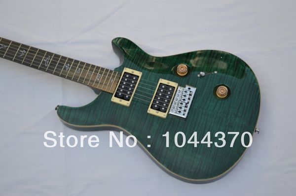 

wholesale - 2013 new arrival green stripe electric guitar very beauty oem bird inlay ing